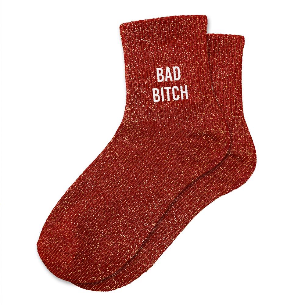 Chaussettes à paillettes "Bad Bitch" STC