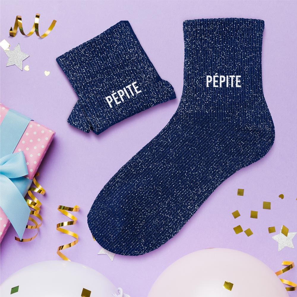 Chaussettes à paillettes "Pépite" STC