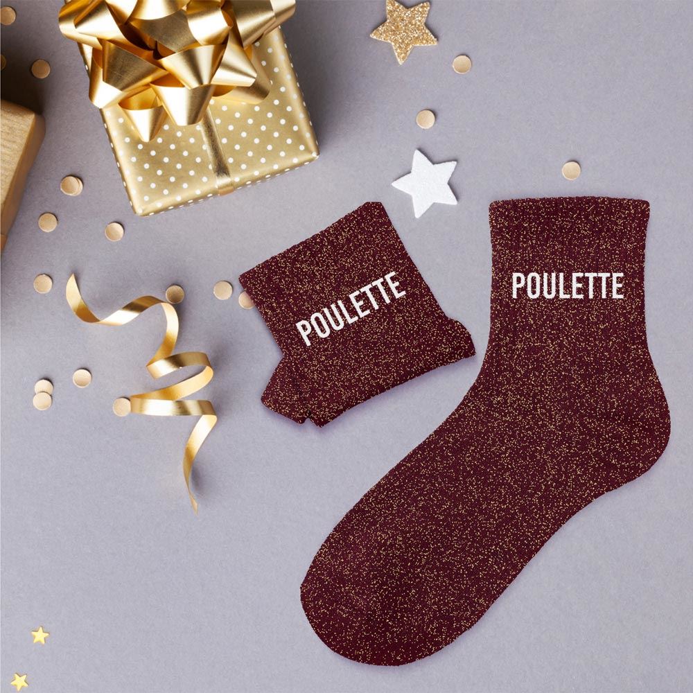 Chaussettes à paillettes "Poulette" STC