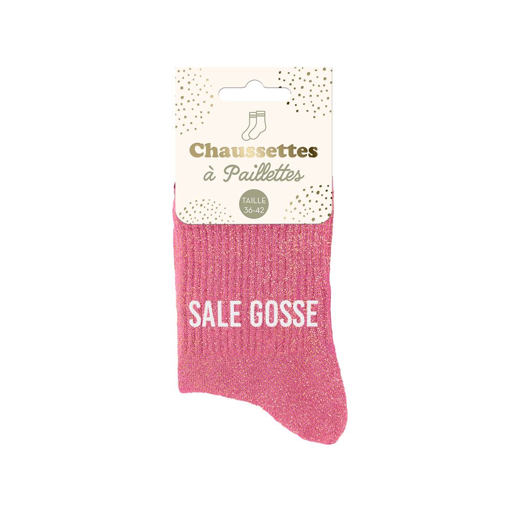 Chaussettes à paillettes "Sale Gosse" STC