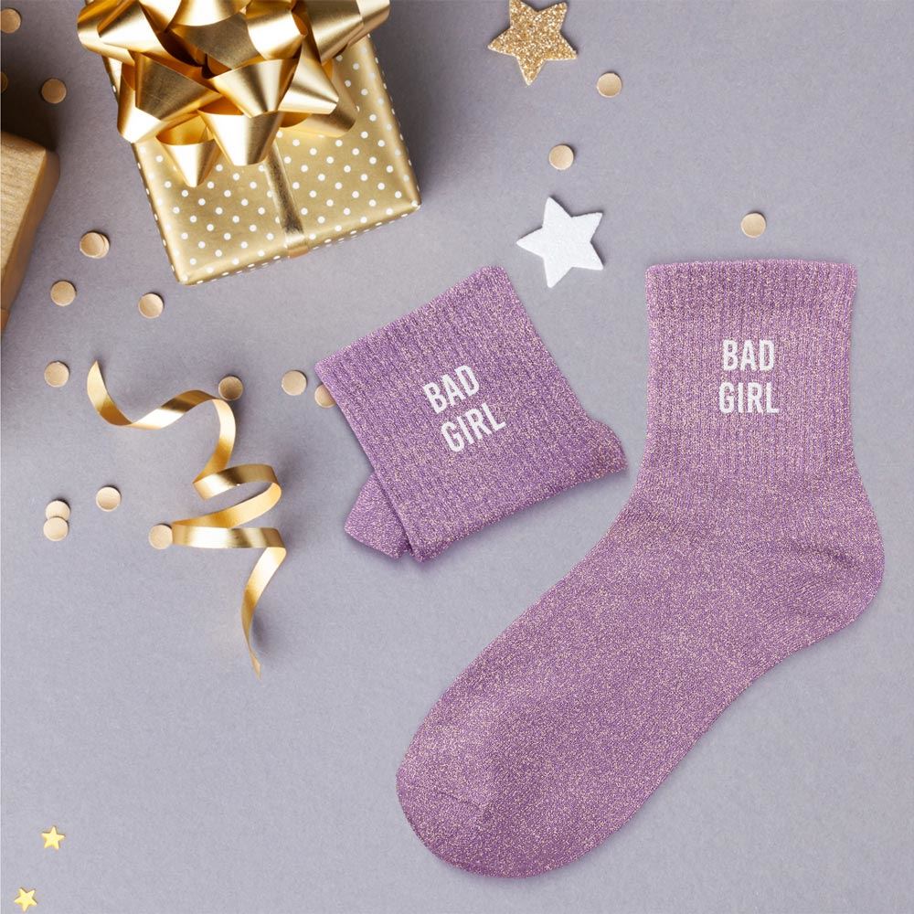 Chaussettes à paillettes "Bad Girl" STC