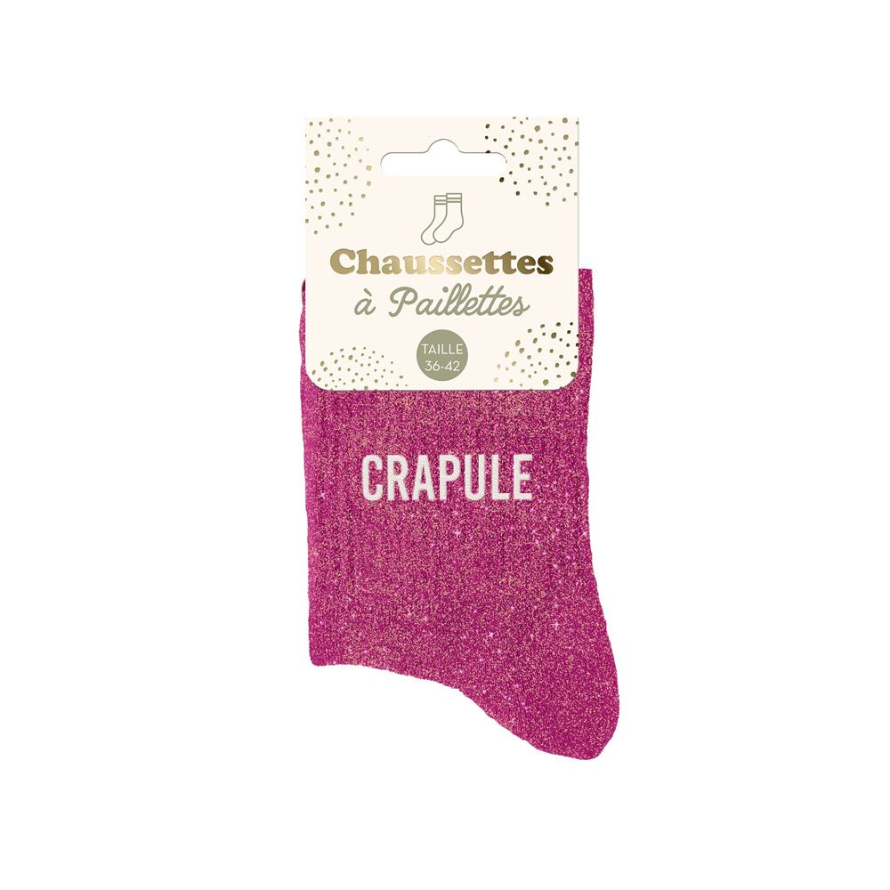 Chaussettes à paillettes "Crapule" STC