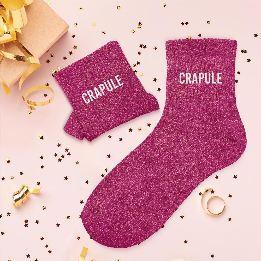 Chaussettes à paillettes "Crapule" STC