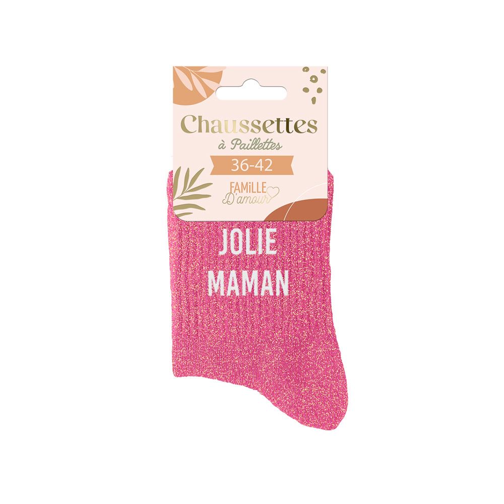 Chaussettes à paillettes "Jolie Maman" STC