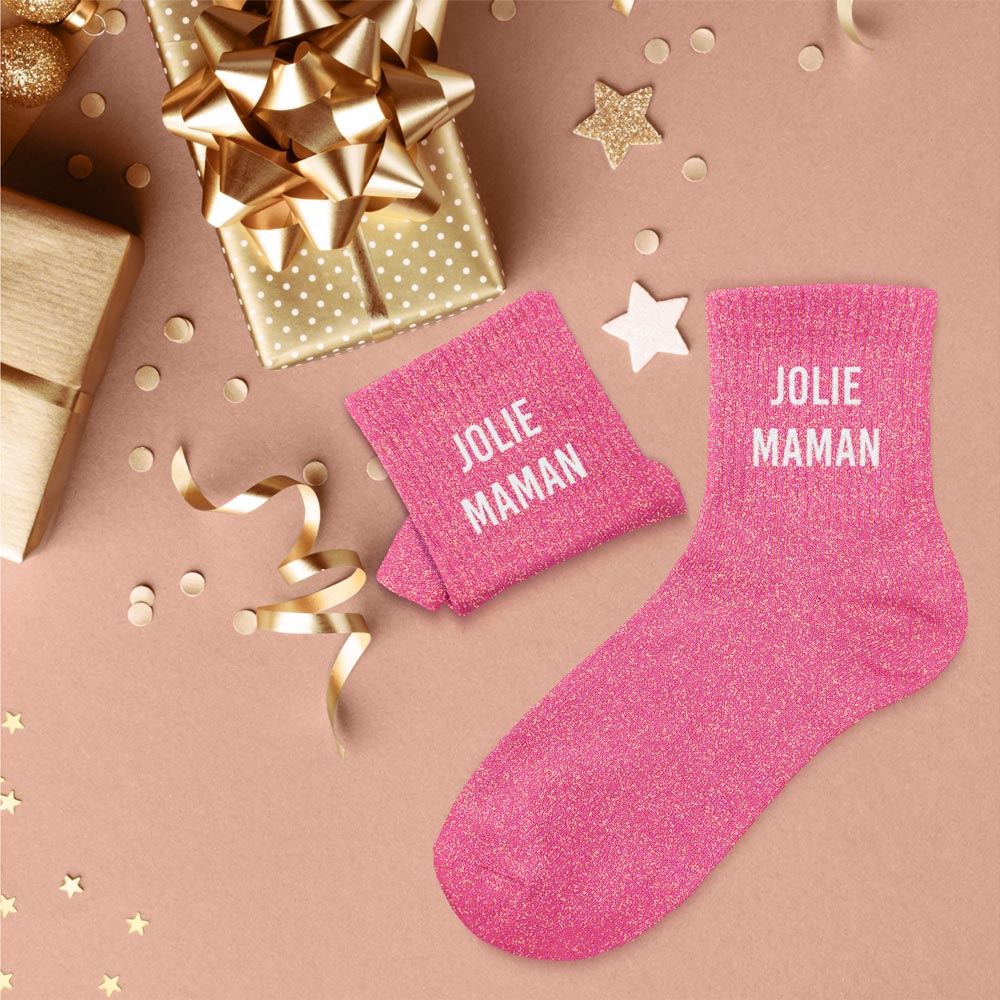 Chaussettes à paillettes "Jolie Maman" STC