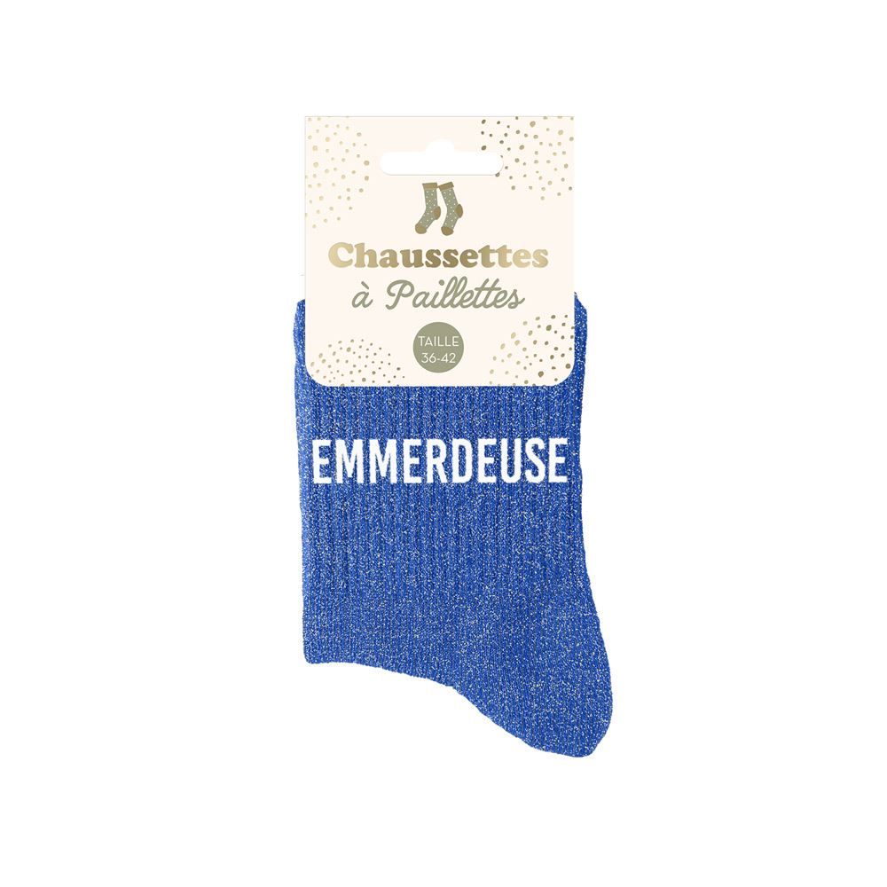 Chaussettes à paillettes "Emmerdeuse" STC
