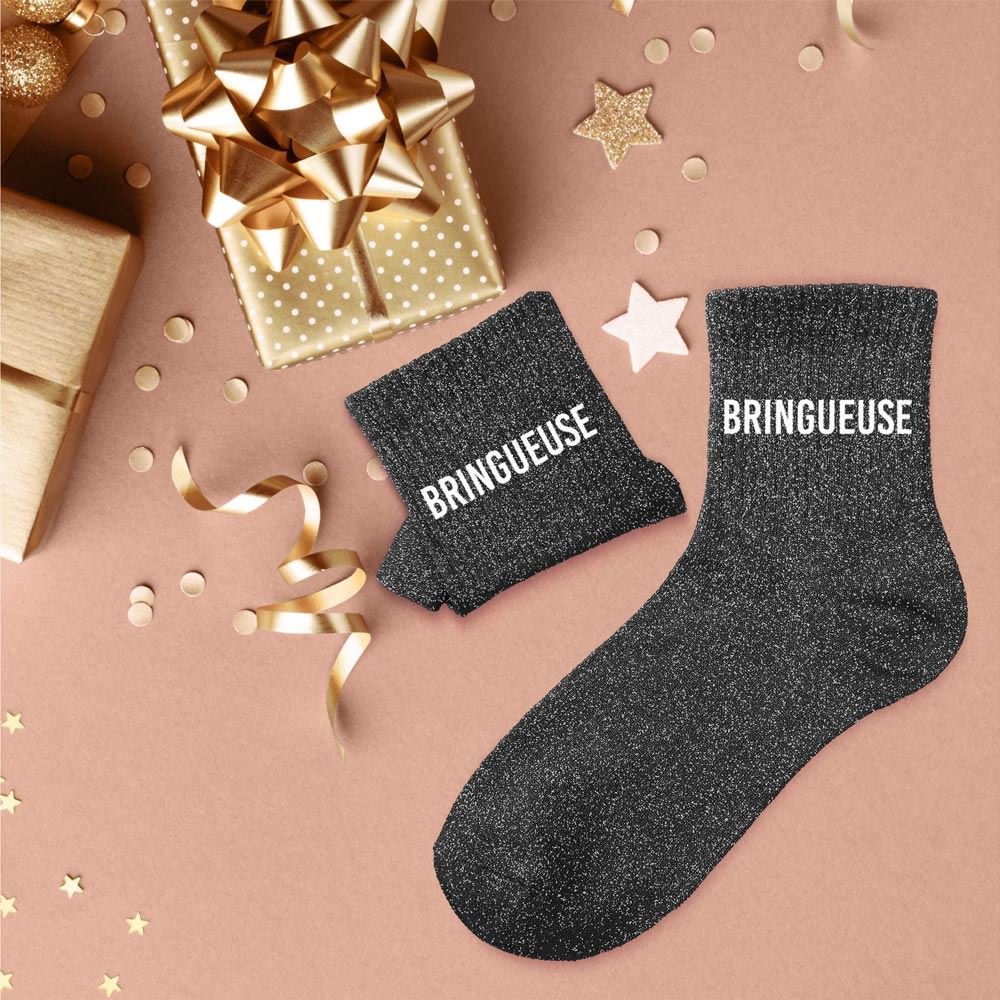 Chaussettes à paillettes "Bringueuse" STC