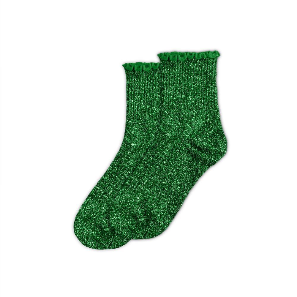 Chaussettes à paillettes vertes STC