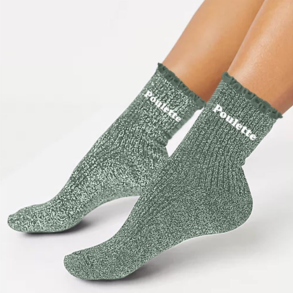 Chaussettes à paillettes "Poulette" STC