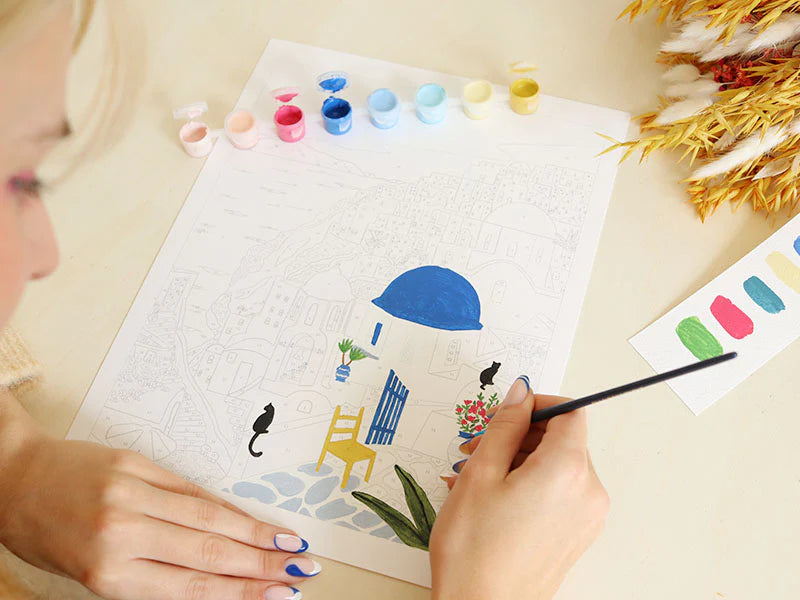 Coffret peinture au numéro - Santorini