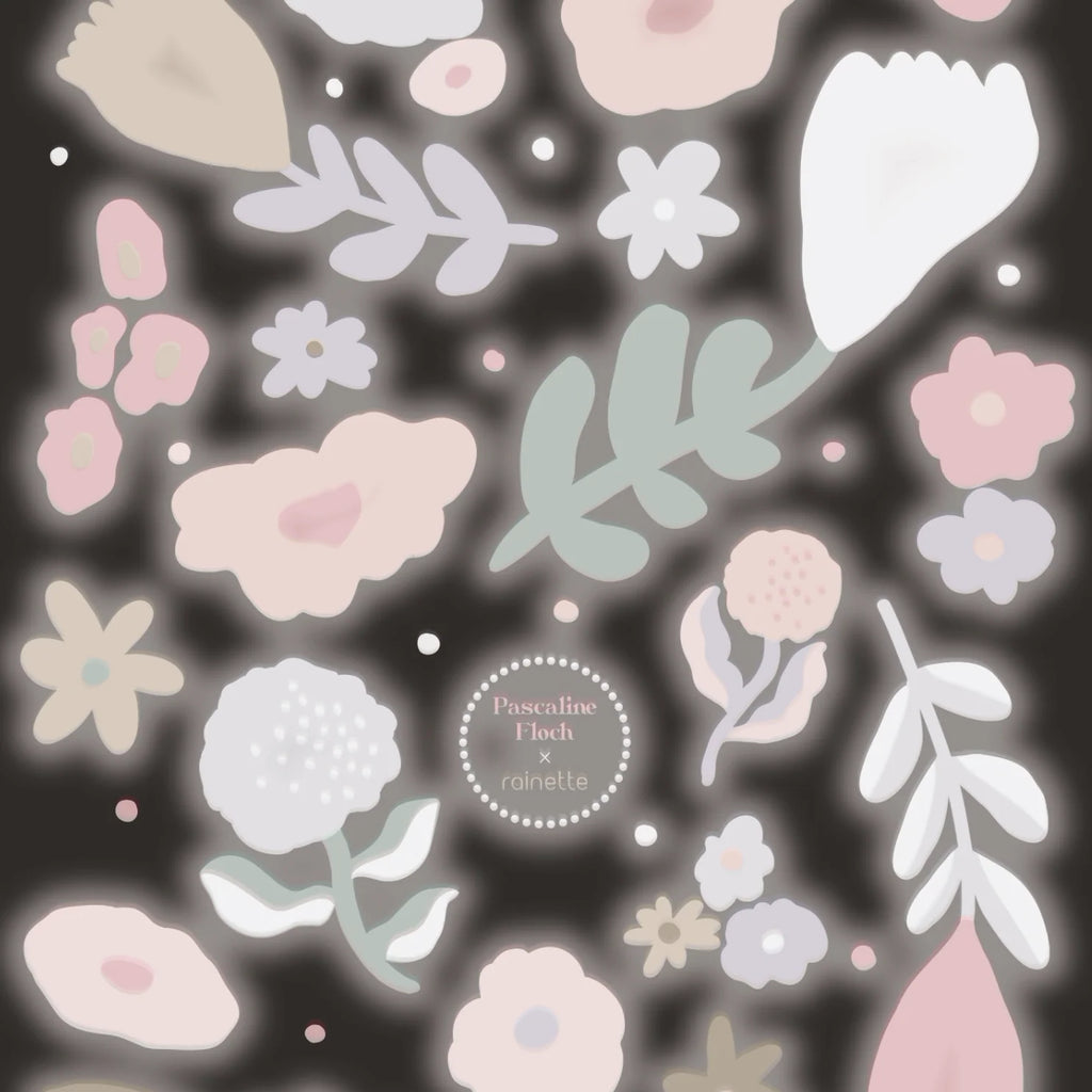 Stickers réfléchissants pour casque et vélo - Fleurs