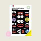 Stickers réfléchissants pour casque et vélo - Face