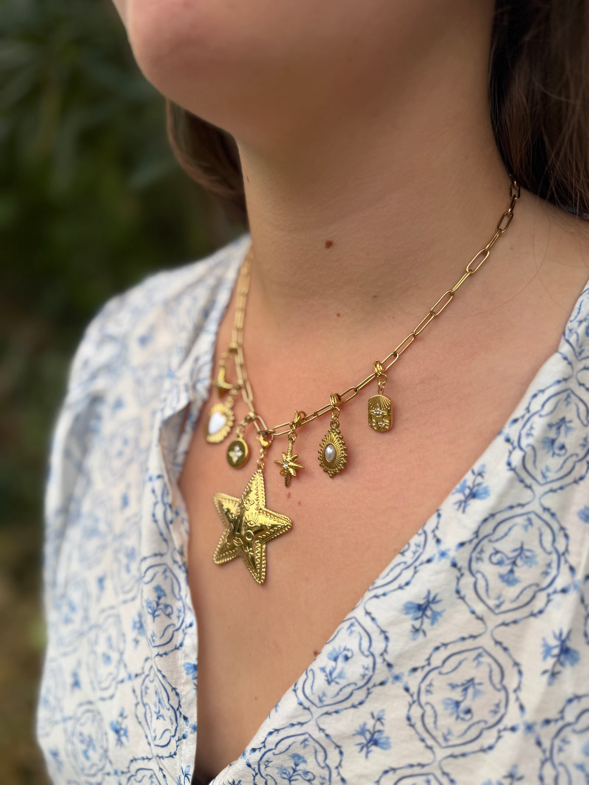 Collier charms Starmania Lunaria