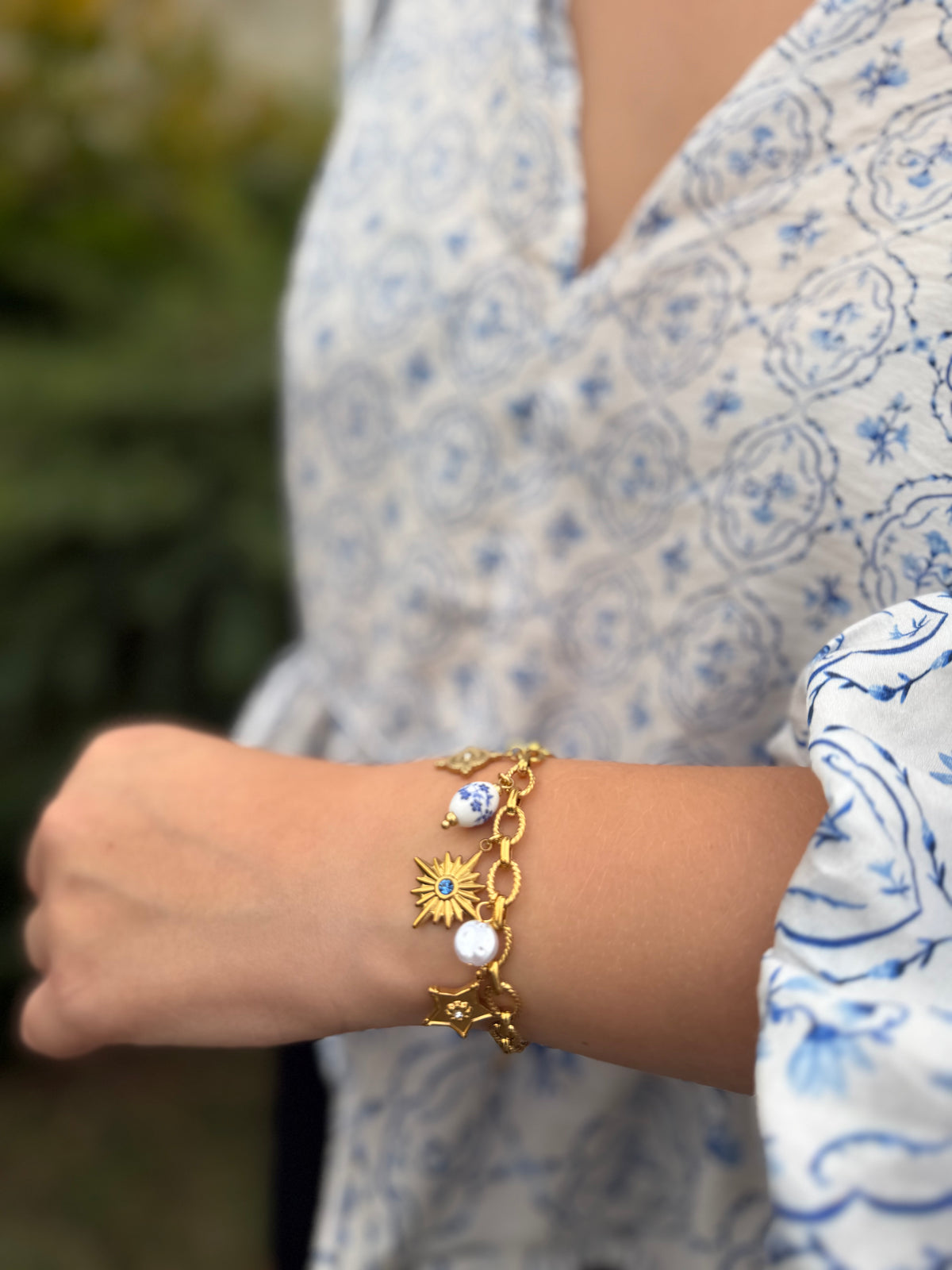 Bracelet charms Clara Lunaria