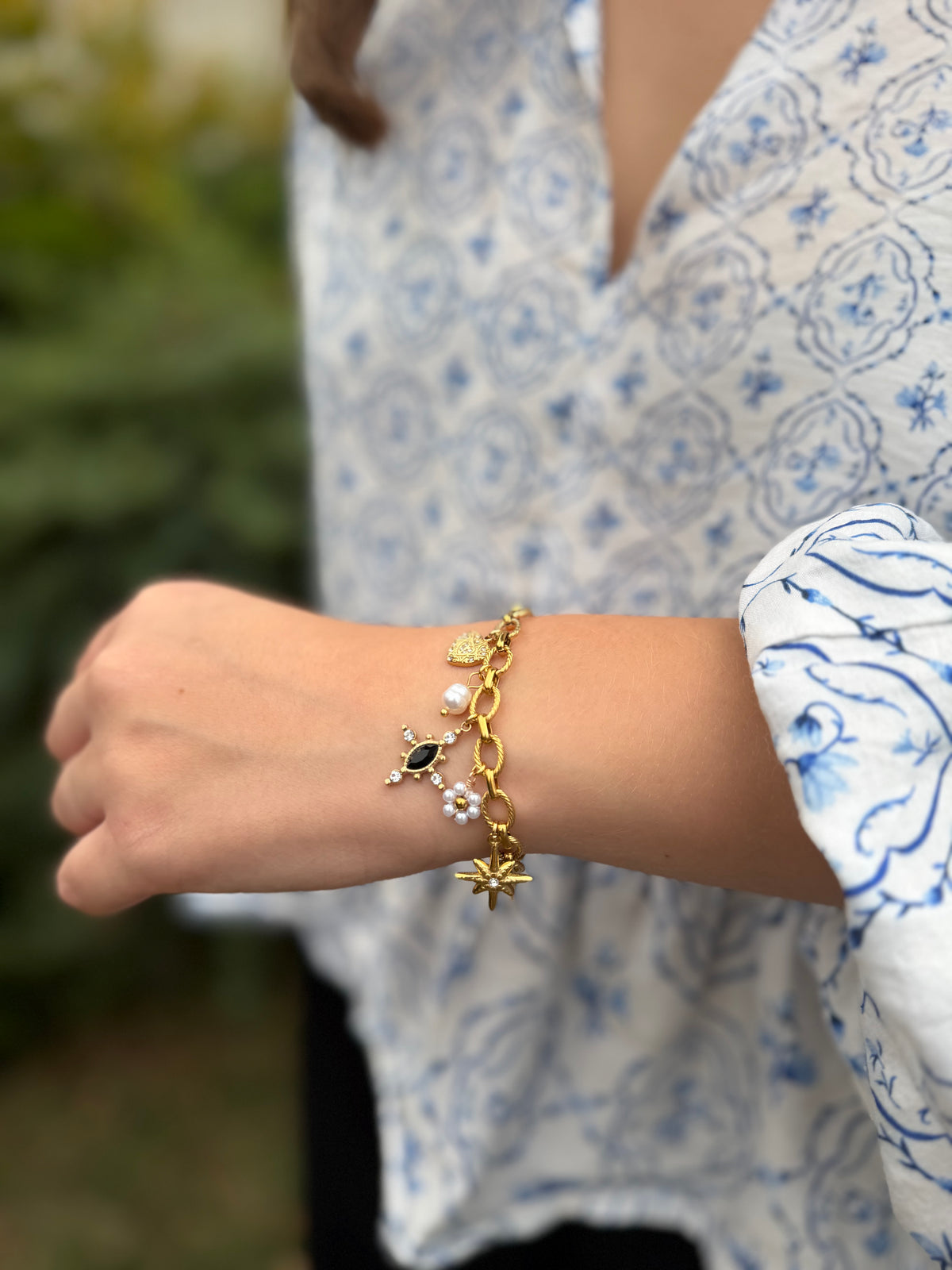 Bracelet charms Agnès Lunaria