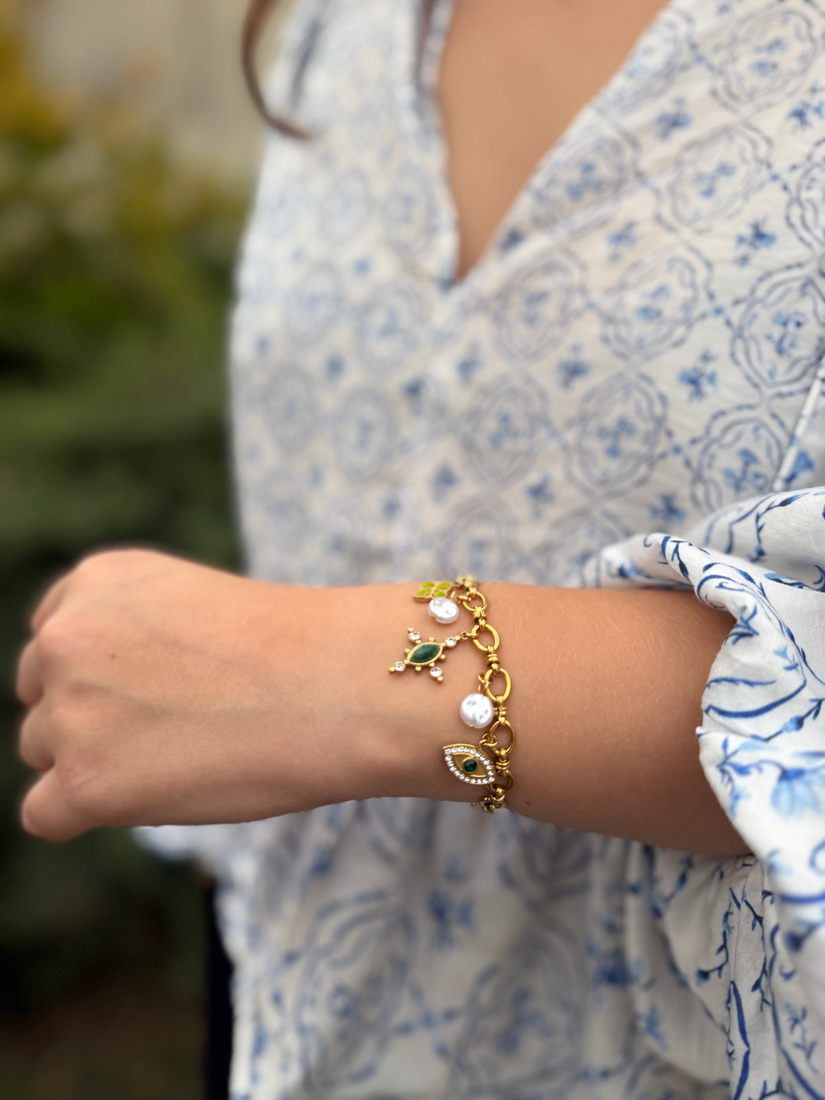 Bracelet charms Jade Lunaria