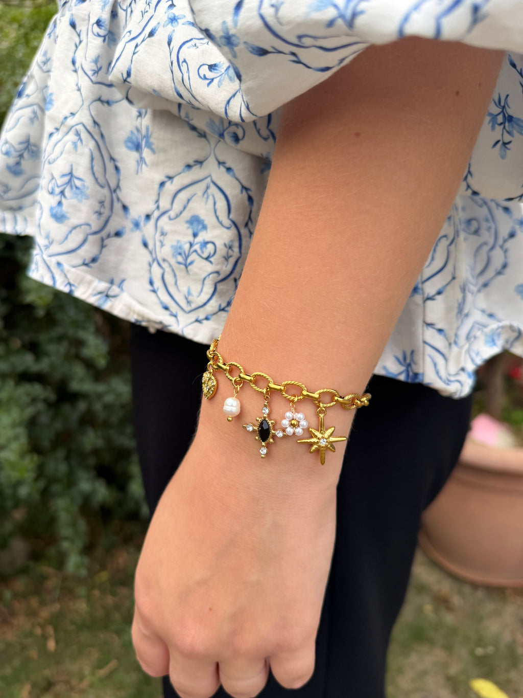Bracelet charms Agnès Lunaria