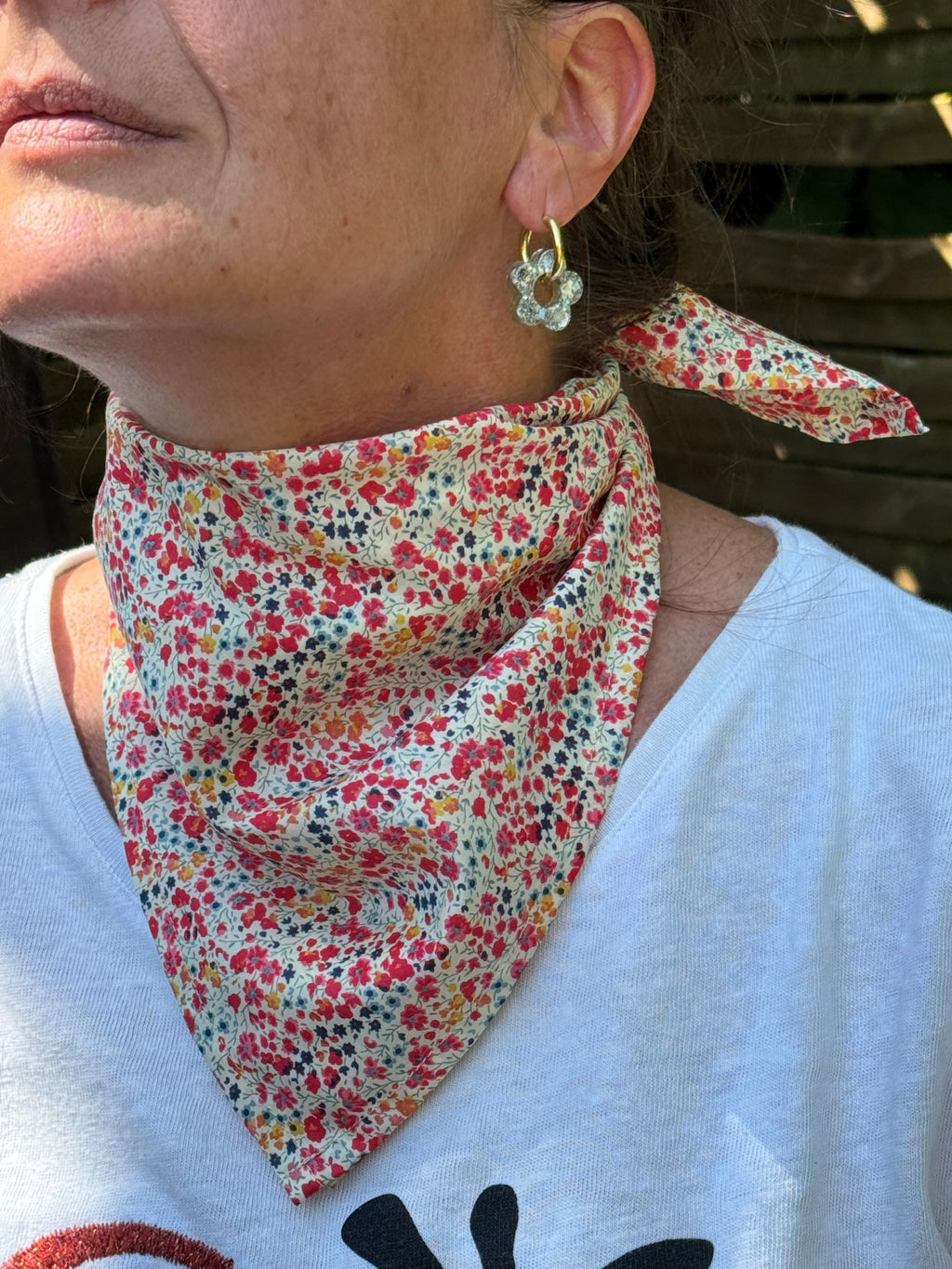 Foulard à arabesque rouge Léopold Store