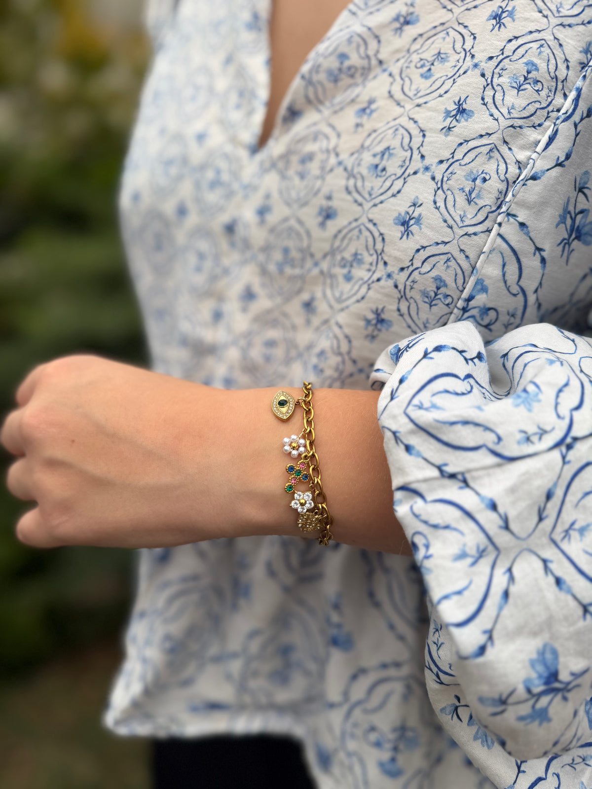 Bracelet charms Santa Lunaria