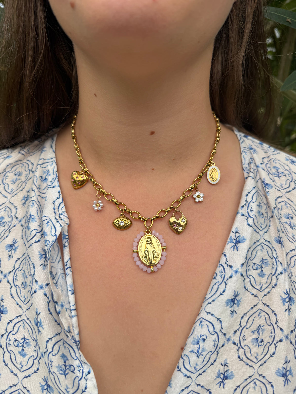 Collier charms Maria rose Lunaria