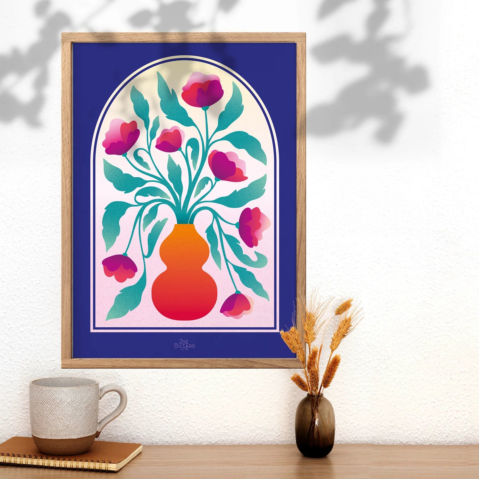 Arche Bleu Vase Orange Zoé Billard