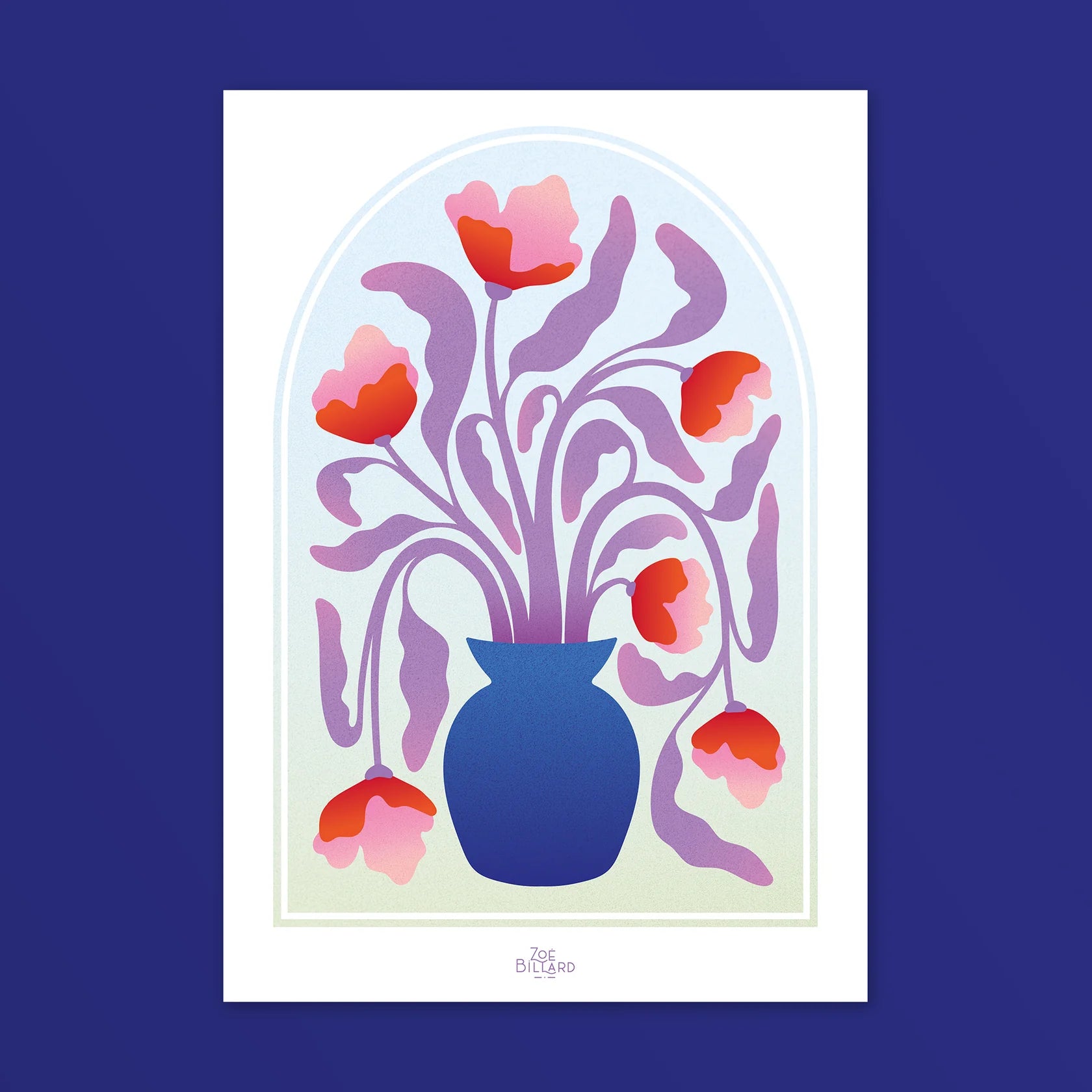 Arche Vase Bleu Zoé Billard