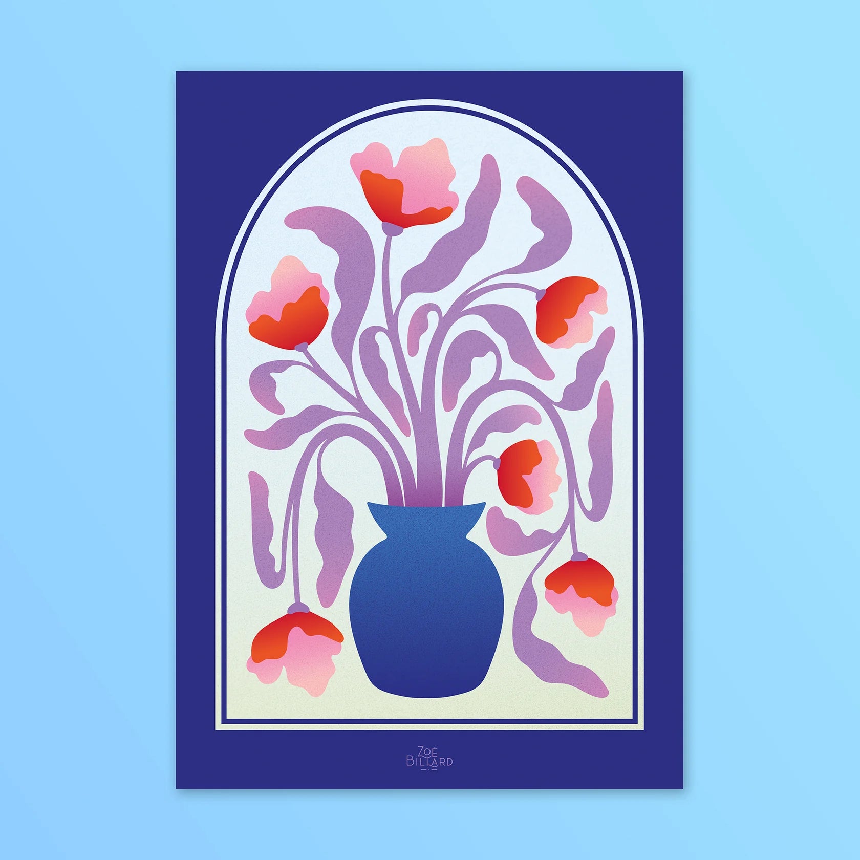 Arche Vase Bleu Zoé Billard