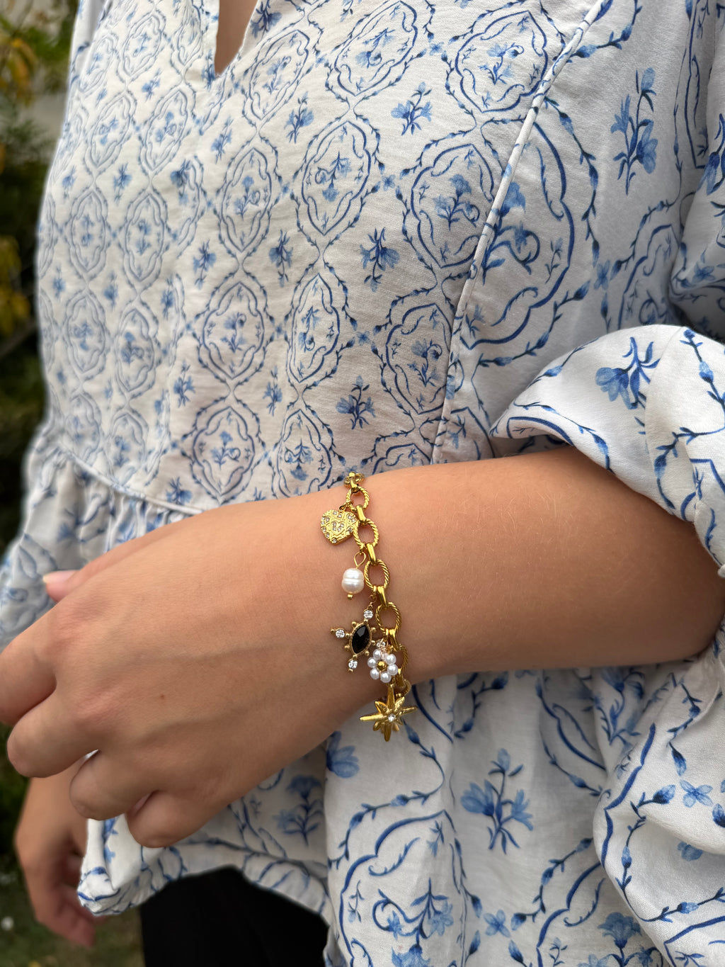 Bracelet charms Agnès Lunaria
