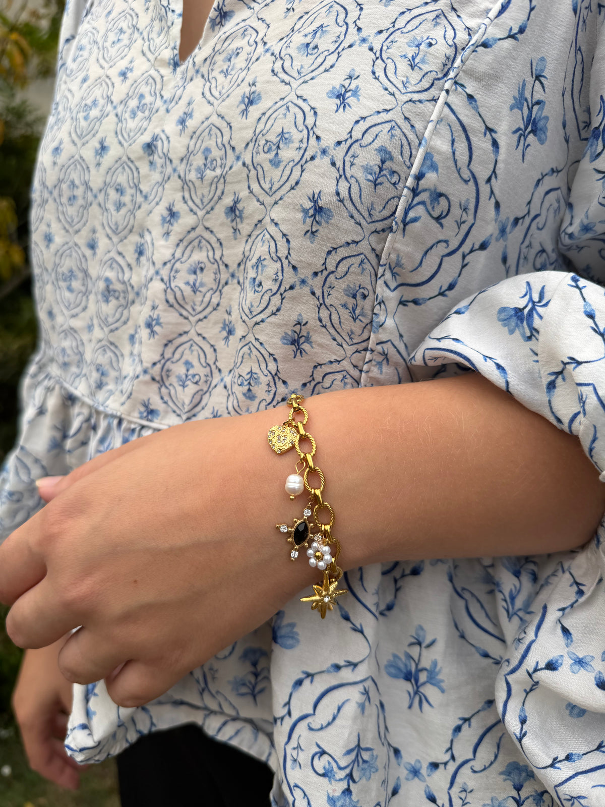 Bracelet charms Agnès Lunaria