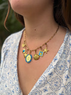 Collier charms Maria turquoise Lunaria