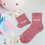 Chaussettes à paillettes duo "Poulette Pipelette" STC