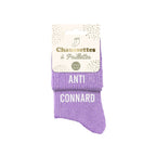 Chaussettes à paillettes duo "Anti Connard" STC
