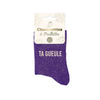 Chaussettes à paillettes "Ta Gueule" STC