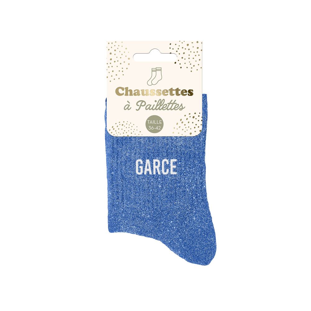 Chaussettes à paillettes "Garce" STC