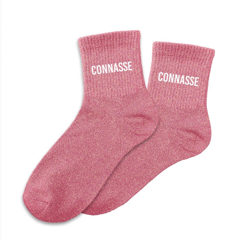 Chaussettes à paillettes "Connasse" STC