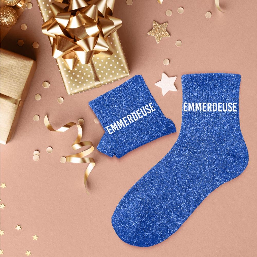 Chaussettes à paillettes "Emmerdeuse" STC