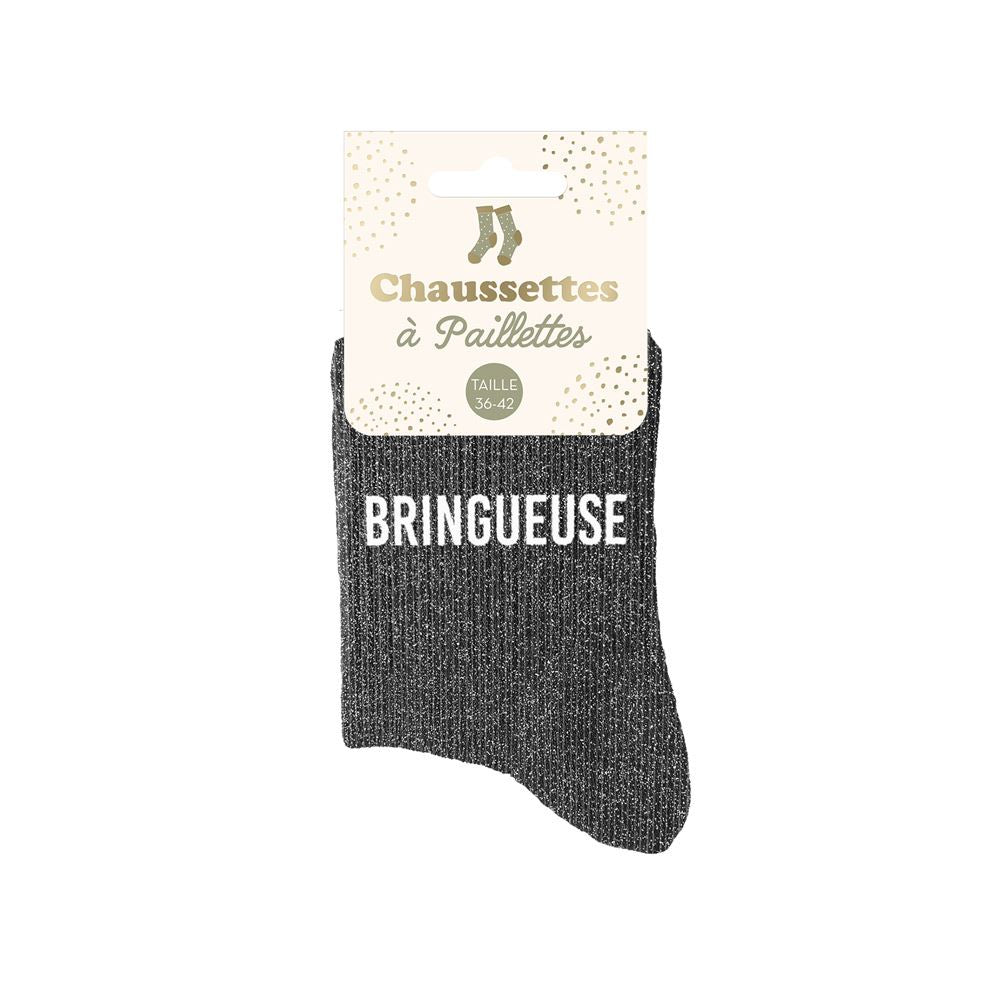 Chaussettes à paillettes "Bringueuse" STC