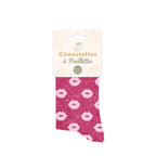 Chaussettes à paillettes "Rose Bouche" STC