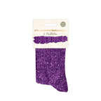 Chaussettes à paillettes violettes STC