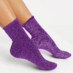 Chaussettes à paillettes violettes STC
