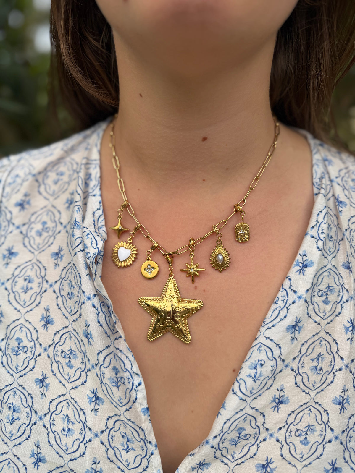 Collier charms Starmania Lunaria