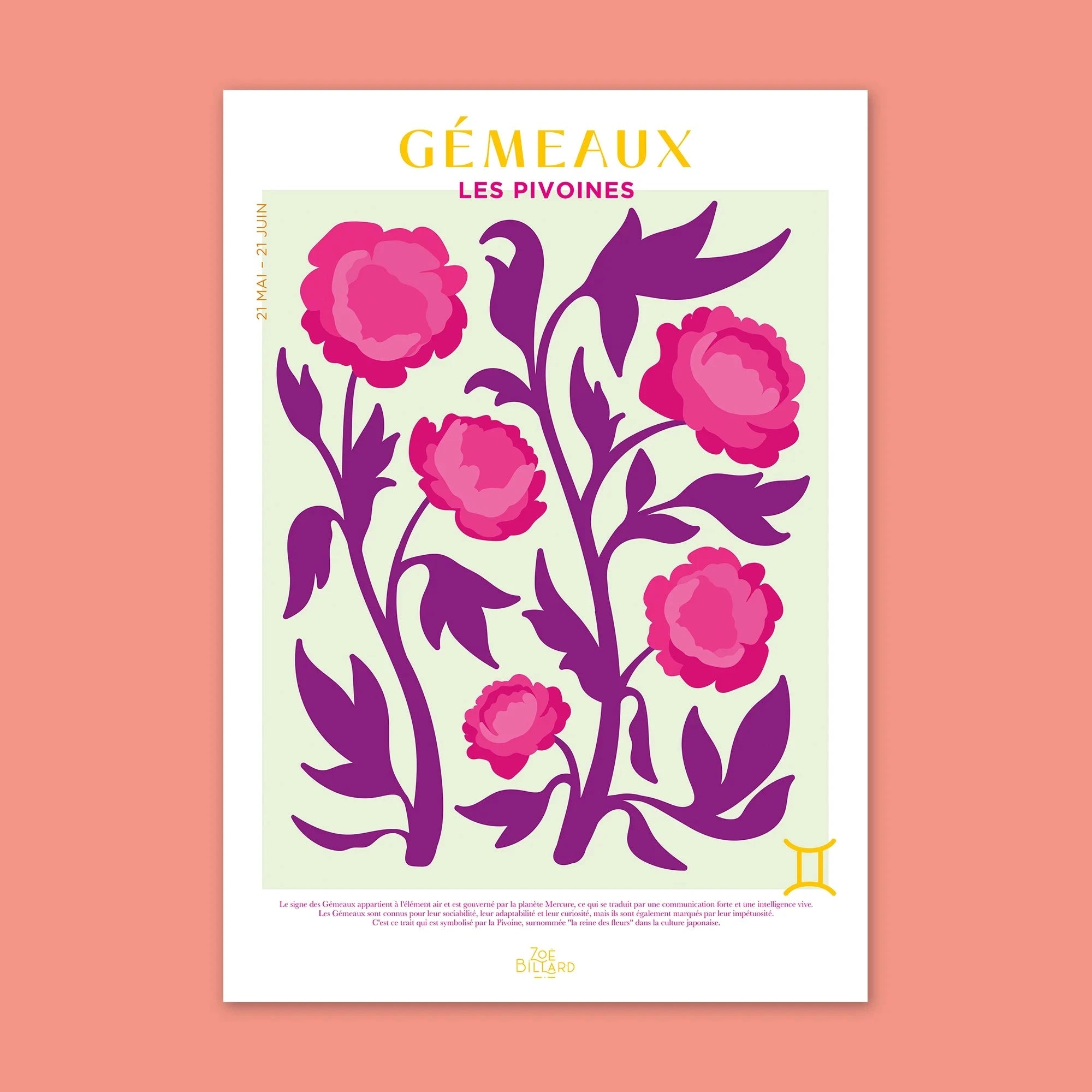 Gémeaux - Les Pivoines Zoé Billard