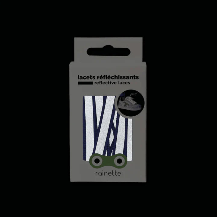 Lacets réfléchissants bleus