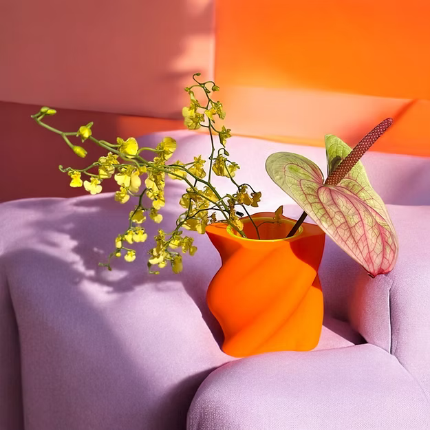 Vase Sway Neon Orange Pink Stories
