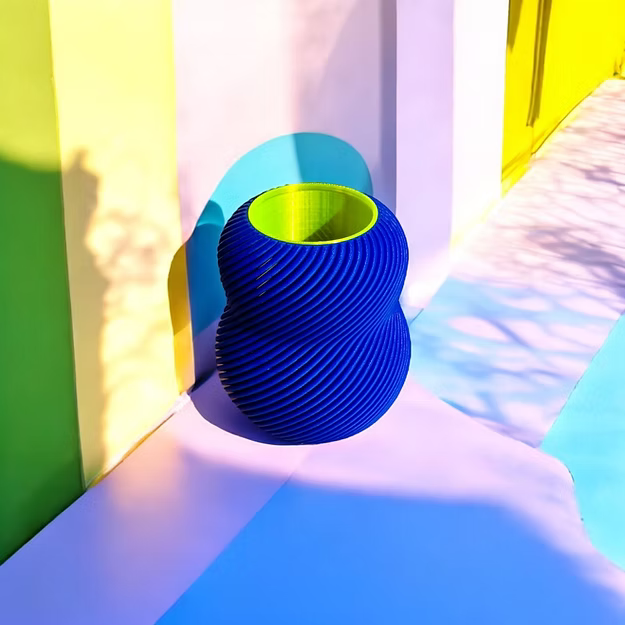 Vase Bloom Electric Blue Pink Stories