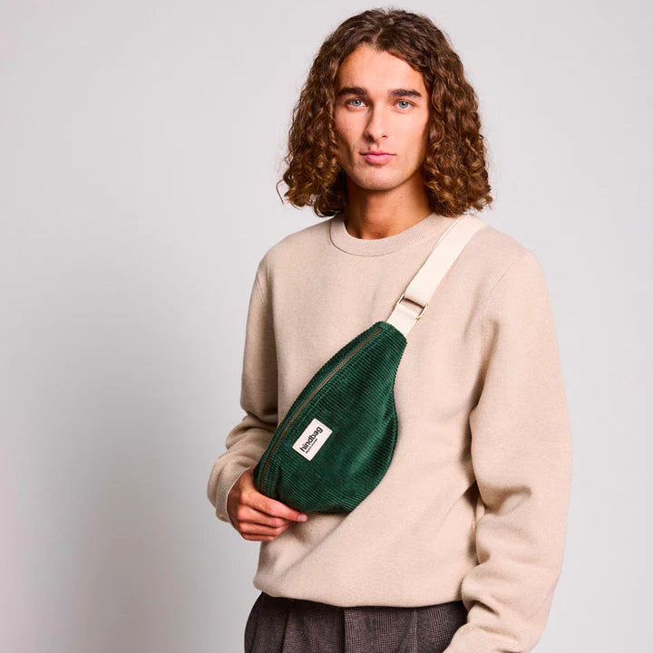 Sac banane Olivia Velours Sapin