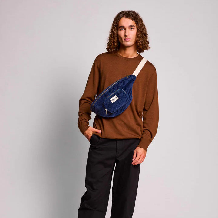 Sac Banane Sofia Velours Marine