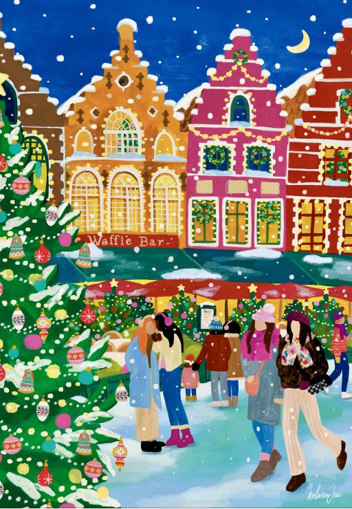 Puzzle 1000p. - Marché de Noël à Bruges Pieces & Peace