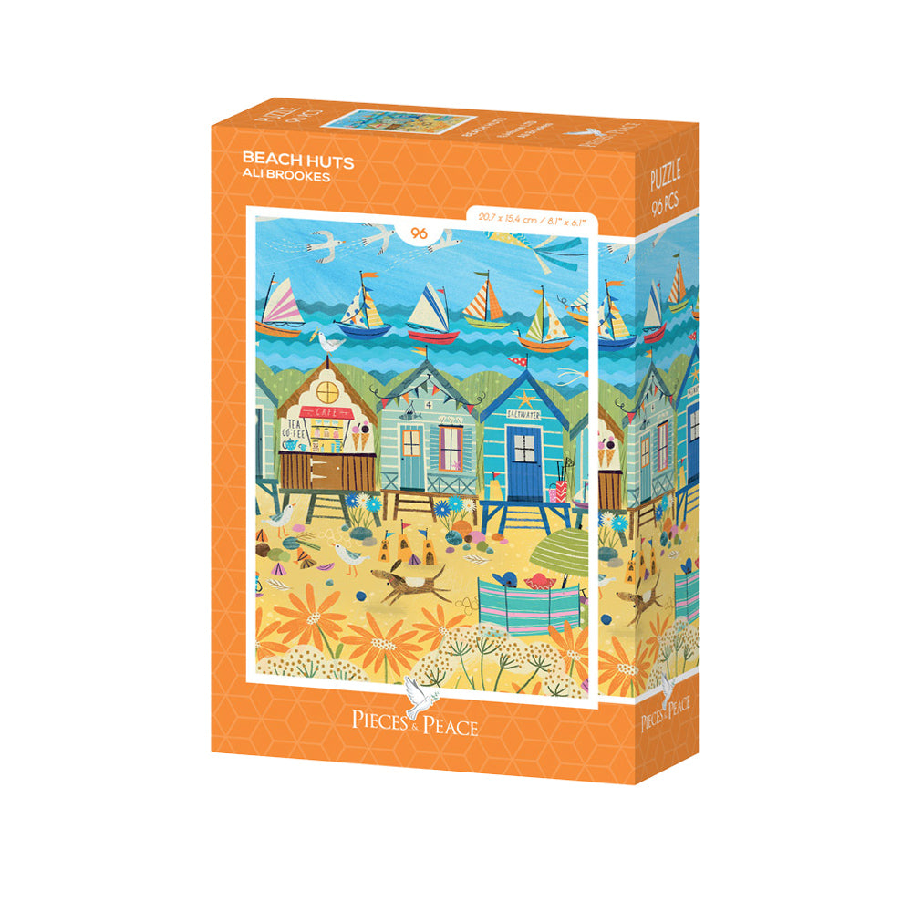 Mini Puzzle - Mini Beach Huts Pieces & Peace