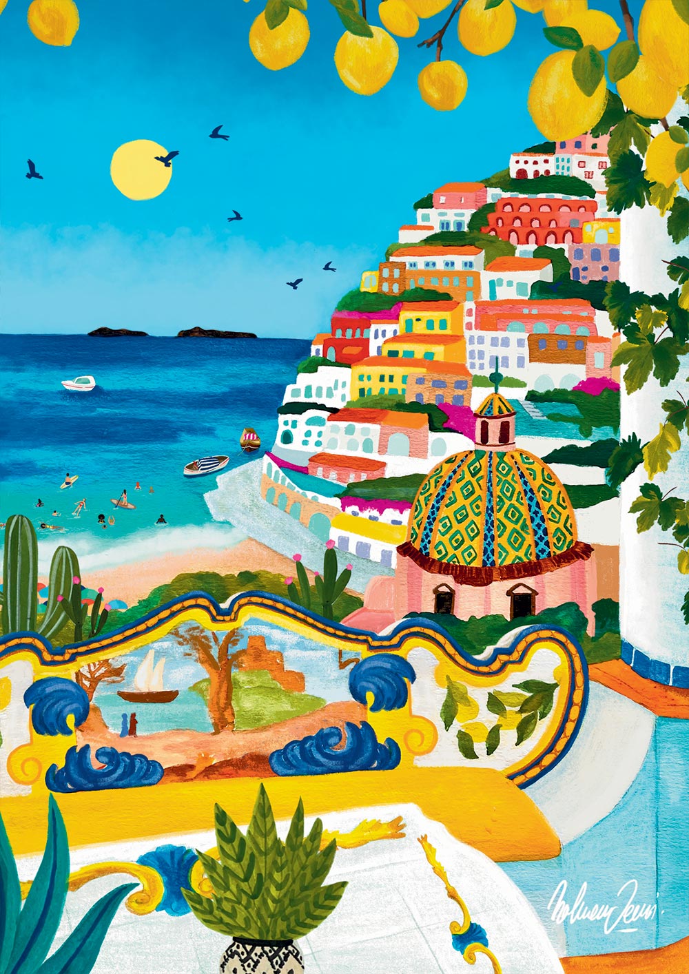 Puzzle 1000p. - Positano, Italie Pieces & Peace